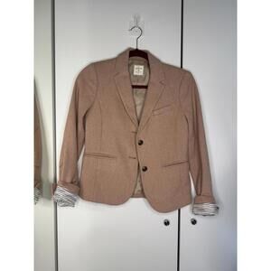 Gap Women's Blazer in Light Pink Herringbone